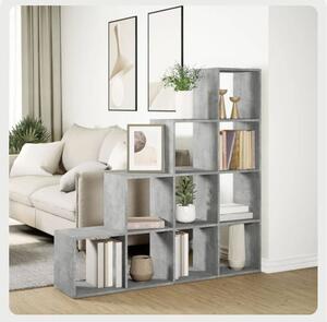 Vicco Aramis lépcsős polc 10 rekesszel, beton, 138x143x29 cm