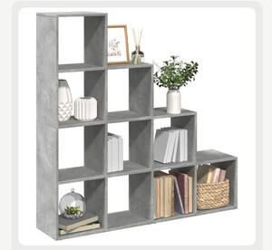 Vicco Aramis lépcsős polc 10 rekesszel, beton, 138x143x29 cm