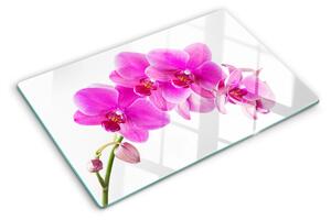 Edzett üveg vágódeszka Orchideák rózsaszín árnyalatokban
