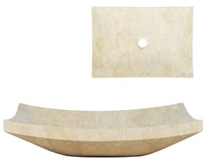 VidaXL krémszínű márvány mosdókagyló 50 x 35 x 12 cm