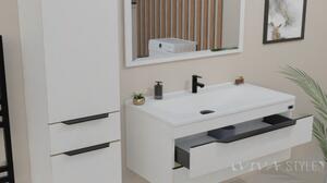 TMP VOX 85 fehér fali függesztett fürdőszobabútor 85 cm műmárvány mosdókagylóval