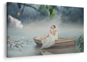 Kép - nő a hajón (90x60 cm)