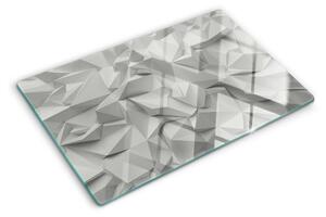 Edzett üveg vágódeszka Absztrakt 3D minta szürke árnyalatokban