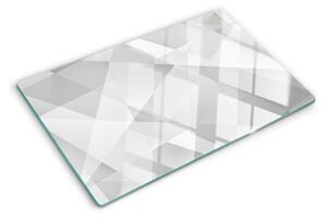 Üveg vágódeszka fényképpel Geometria a szürke árnyalataiban