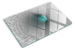 Edzett üveg vágódeszka 3D alagút mélységhatással