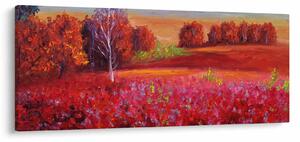 Egy vörös táj képe (120x50 cm)
