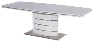 Asztal Fano fehér lakkozott 120(180)x80