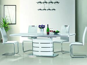 Asztal Fano fehér lakkozott 120(180)x80