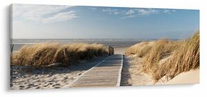 Kép - Homokos strand Langeoog szigetén, Németországban (120x50 cm)
