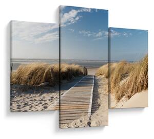 Kép - Homokos strand Langeoog szigetén, Németországban (90x60 cm)