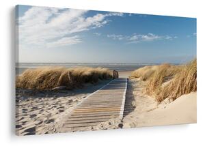 Kép - Homokos strand Langeoog szigetén, Németországban (90x60 cm)