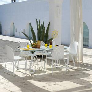 Nardi Loto Dinner 190cm fehér étkezőasztal fehér lábbal