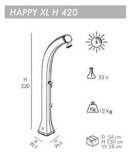 Happy XL H420 kerti zuhany lábmosóval