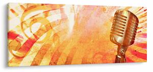 Kép - Retro mikrofon (120x50 cm)
