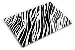 Üveg vágódeszka fényképpel Zebra minta