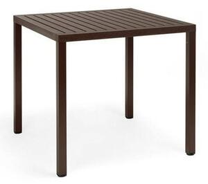 Nardi Cube 80x80 cm kávé barna kültéri asztal