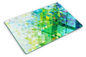Üveg vágódeszka fényképpel A színes háromszögek geometriája