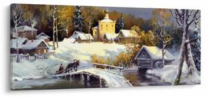 Kép - téli város (120x50 cm)