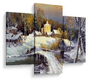 Kép - téli város (90x60 cm)