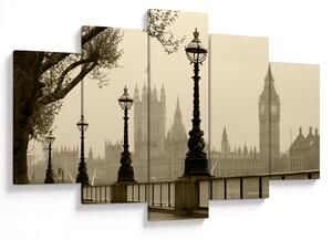 Kép - London a ködben, Anglia (150x105 cm)