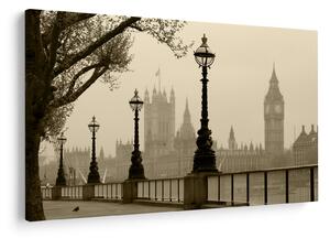 Kép - London a ködben, Anglia (90x60 cm)