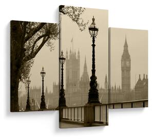 Kép - London a ködben, Anglia (90x60 cm)