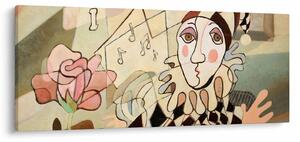 Kép - kubizmus -harlequin and rose (120x50 cm)