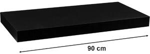 Fali polc STILISTA® Volato 90 cm - fekete matt