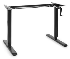 OneConcept Multidesk, állítható magasságú íróasztal, manuális, 73-123 cm, fekete