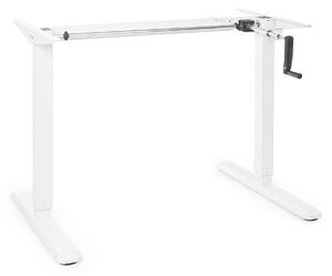 OneConcept Multidesk, állítható magasságú íróasztal, manuális, 73-123 cm, fehér