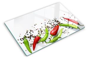 Üveg vágódeszka Paprika és bors