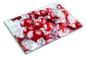 Edzett üveg vágódeszka Vörös szőlő a jégen