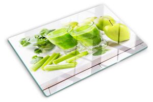 Üveg vágódeszka Zöld turmix friss alapanyagokból