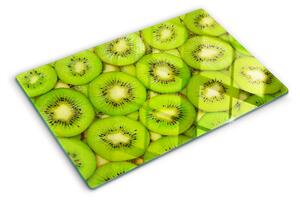 Edzett üveg vágódeszka Kiwi szeletek