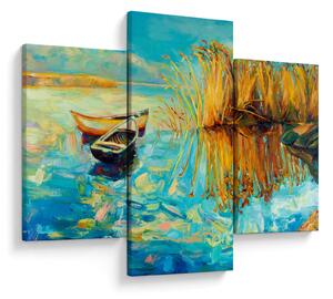 Kép - Tó csónakokkal (90x60 cm)