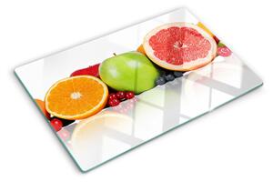 Üveg vágódeszka fényképpel Pasztell színű citrusfélék
