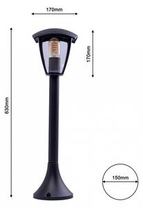 Eko-Light Fox kültéri állólámpa 63cm (EKO3568) fekete IP44 1xE27