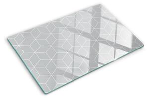 Edzett üveg vágódeszka Hatszögletű geometriai rács