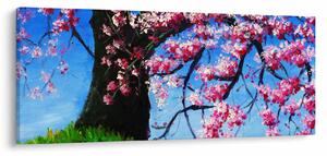Kép festett cseresznyevirágok (120x50 cm)