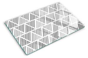Üveg vágódeszka fényképpel Geometriai minták szürke árnyalatokban