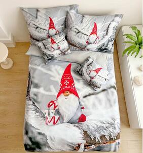 3 részes ágyneműgarnitúra Polycotton Gnome szürke 200x140cm+90x70cm TiaHome
