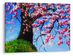 Kép festett cseresznyevirágok (70x50 cm)