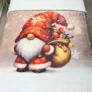 Karácsonyi takaró mikroplüss bárányból, manópiros150x200cm TiaHome