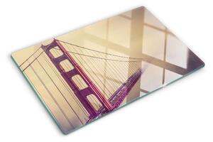 Edzett üveg vágódeszka Vintage Golden Gate híd