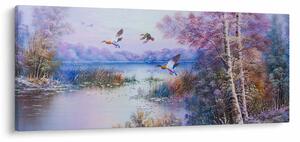 Kép - ősz jön, olajfestmény (120x50 cm)