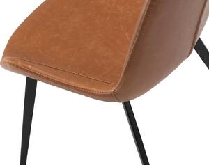 Hype design szék, világosbarna textilbőr
