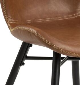Batilda design szék, barna textilbőr, fekete láb