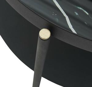 Rio dohányzóasztal, fekete, márvány mintás