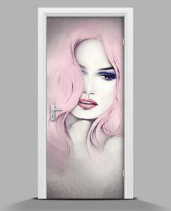 Ajtó tapéta Gyönyörű nő