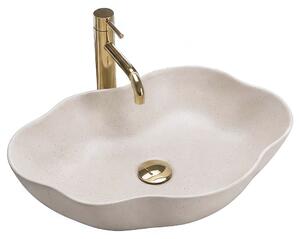 Rea Pearl Warm, pultra szerelhető mosdó 505x380x135 mm, bézs, REA-U0617